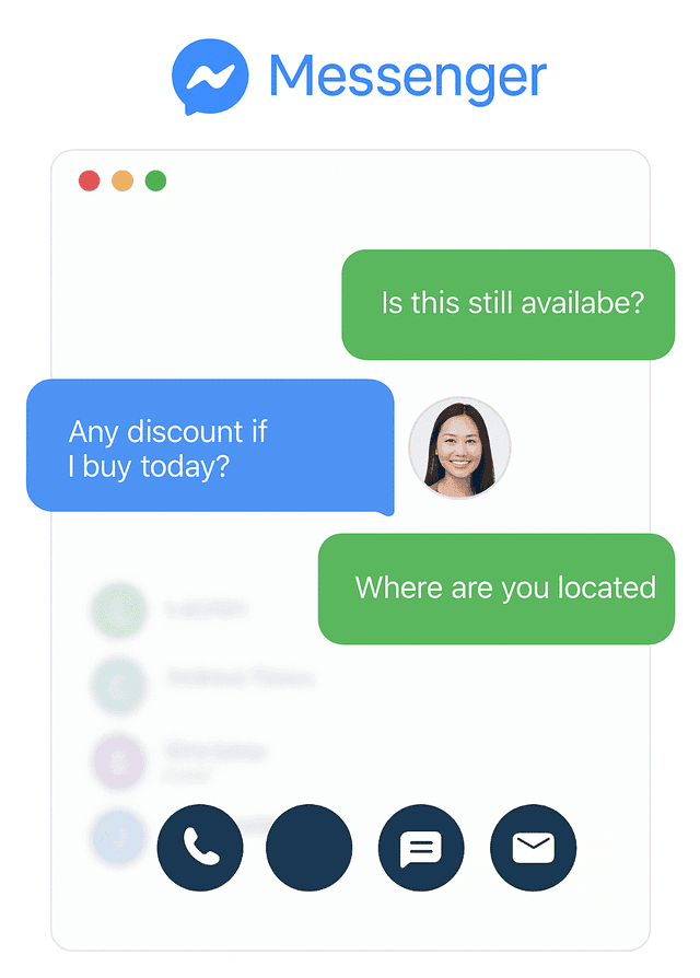 Facebook Marketplace seller overwhelmed by messages before using auto reply